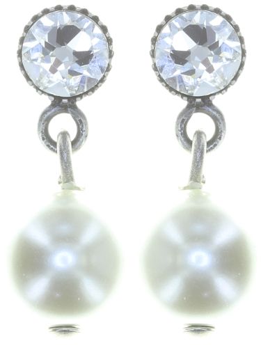 Pearl Shadow Ohrring in crystal weiß