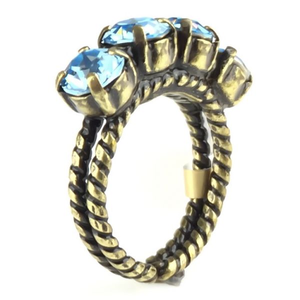Konplott Colour Snake Ring in Aquamarine, hellblau 5450527257114
