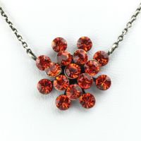 Konplott Magic Fireball Halskette mit Anhänger in hyacinth, rot/orange 5450527640367