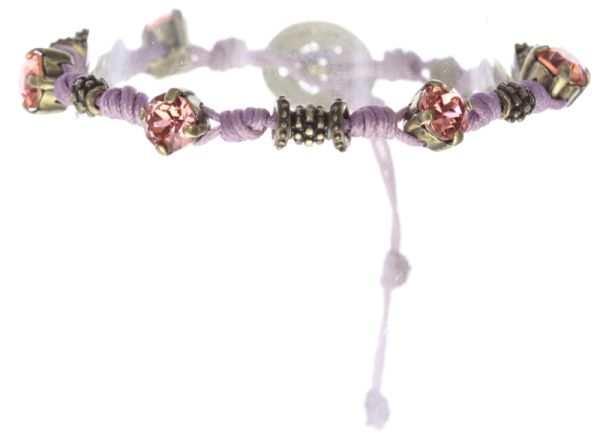 Festival Armband in lila/pink Messing