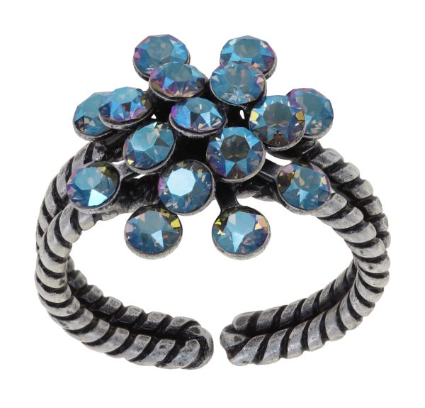 Konplott Magic Fireball Ring in blue black diamond shimmer mini 5450543914794