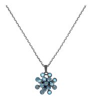 Konplott Magic Fireball Halskette in blue black diamond shimmer mini 5450543914749