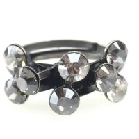 Konplott Magic Fireball 8 Stein Ring in crystal satin/ crystal silver shade 5450527778398