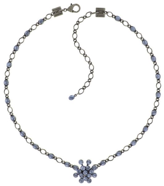Magic Fireball Halskette steinbesetzt mit Anhänger in light sapphire, hellblau