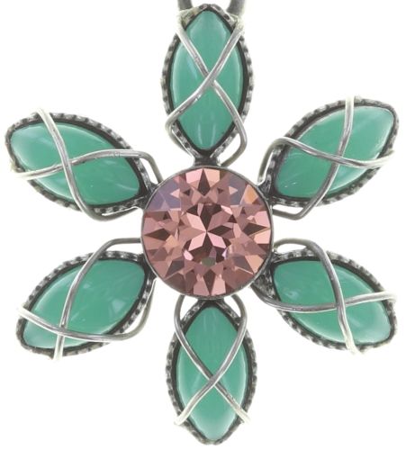 Konplott Psychodahlia Halskette mit Anhänger in multi Silberfarben 5450543733920