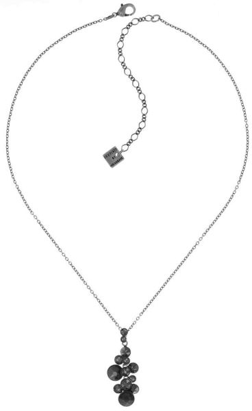 Konplott Water Cascade Halskette in Silver Carbon schwarz 5450543907581