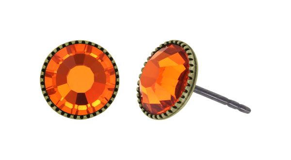 Black Jack Ohrstecker Antikmessing Orange