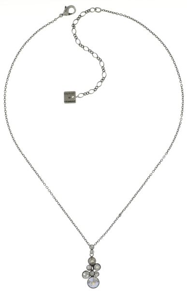 Konplott Water Cascade Halskette mit Anhänger in weiß antik silber 5450543686165