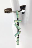 Vorschau: Konplott Jumping Baguette Halskette mit Anhänger in Opal Green 5450543812991