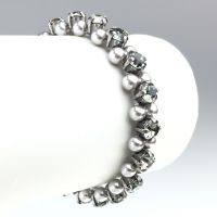 Konplott Pearl Shadow black diamond Armband elastisch (M) 5450527480772