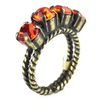 Konplott Colour Snake Ring in Hyacinth, orange/rot 5450527141420