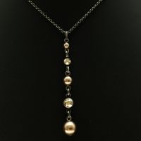 Konplott Pearl Shadow crystal golden shadow Halskette in Y-Form 5450527598699
