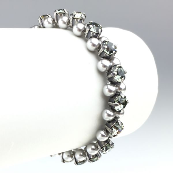 Pearl Shadow black diamond Armband elastisch (L)