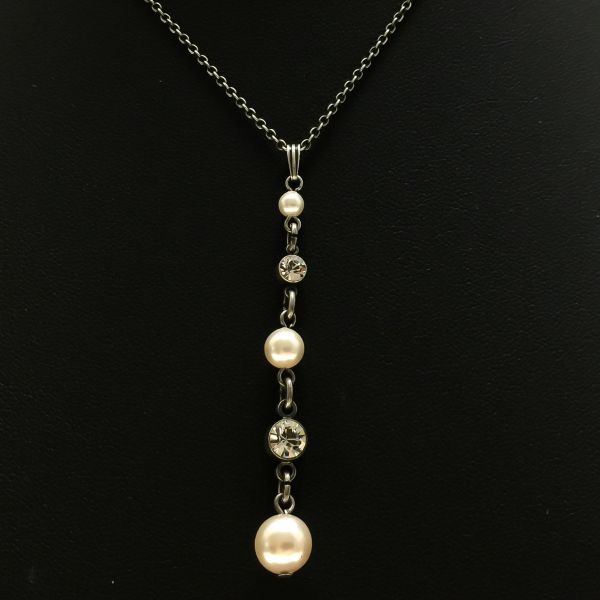 Pearl Shadow crystal Halskette in Y-Form