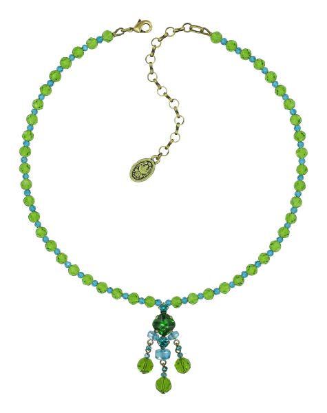Bead Snake Jelly green Facettierte Glasperlen. Facettierte Steine aus Kristallglas - Halskette