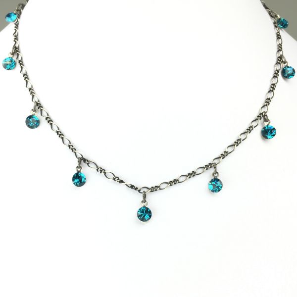 Tutui indicolite Halskette steinbesetzt, blau