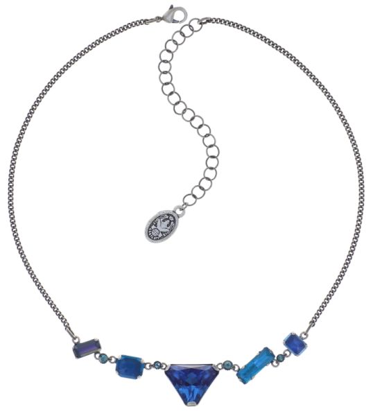Mix the Rocks steinbesetzte Halskette in crystal blau
