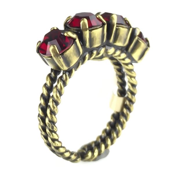 Colour Snake Ring in Siam, dunkelrot