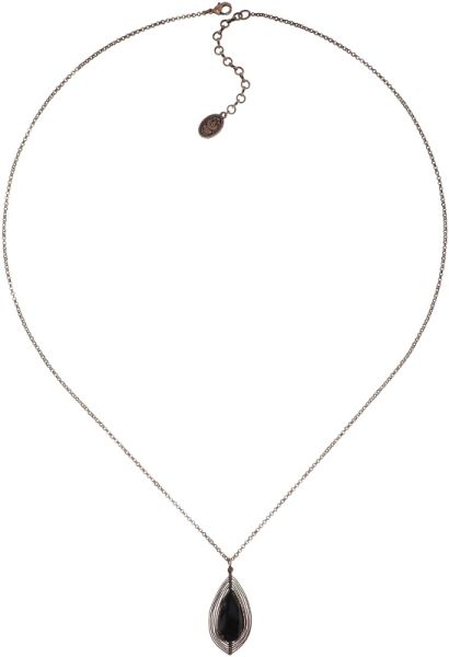 Amazonia lange Halskette mit Anhänger in braun, Größe L