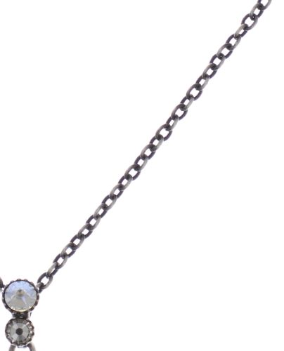 Konplott Water Cascade Halskette mit Anhänger in weiß antik silber 5450543686158