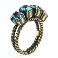 Konplott Colour Snake Ring in Indicolite, blau 5450527256896