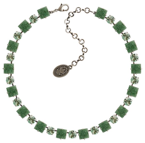Cleo Halskette steinbesetzt in grün
