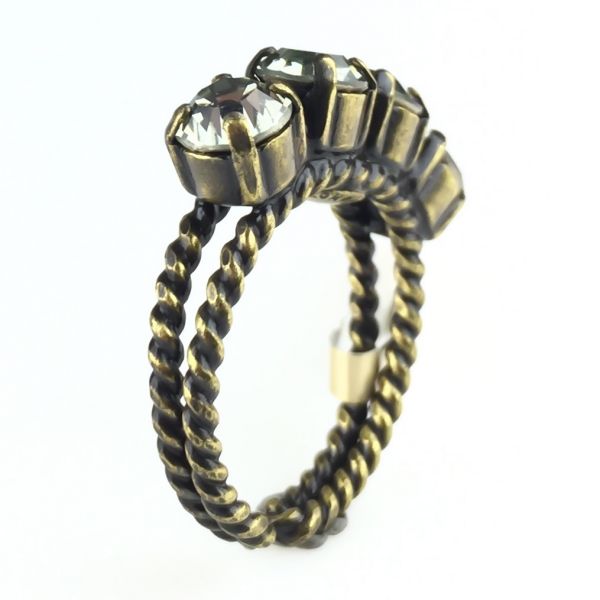 Konplott Colour Snake Ring in Black Diamond, kristall schwarz 5450527132558