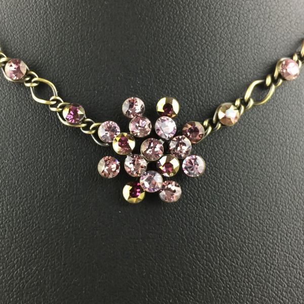 Magic Fireball Halskette steinbesetzt mit Anhänger in lila