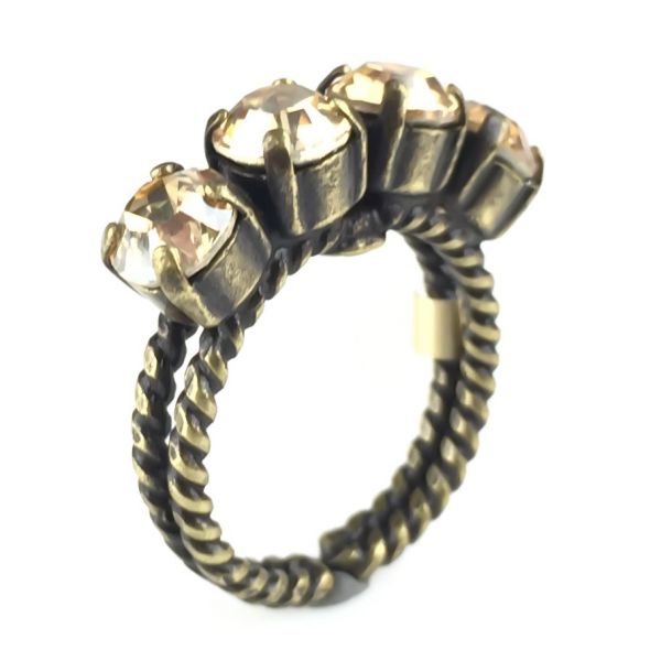 Colour Snake Ring in Crystal Golden Shadow