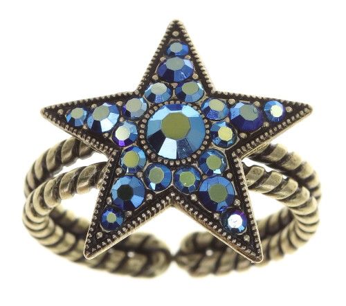 Dancing Star Ring in blau Größe M - Gebraucht fast wie neu