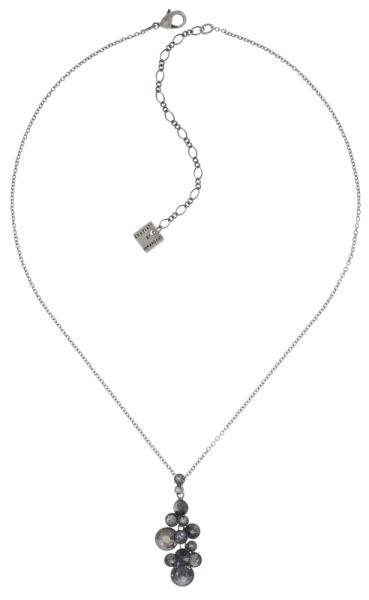 Konplott Water Cascade Halskette mit Anhänger in schwarz 5450543721484