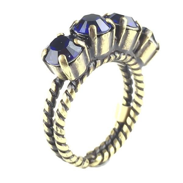 Colour Snake Ring in Dark Indigo, dunkelblau