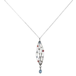 Vorschau: Konplott Cages Halskette mit Anhänger in pastel multi Silberfarben 5450543741123