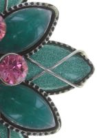 Vorschau: Konplott Psychodahlia Halskette mit Anhänger in grün/pink Silberfarben 5450543734668