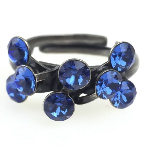 Magic Fireball 8 Stein Ring in sapphire, blau