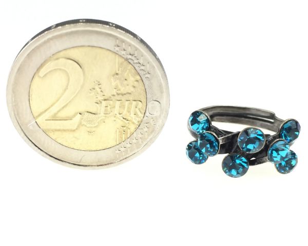 Konplott Magic Fireball 8 Stein Ring in indicolite, blau 5450527640244