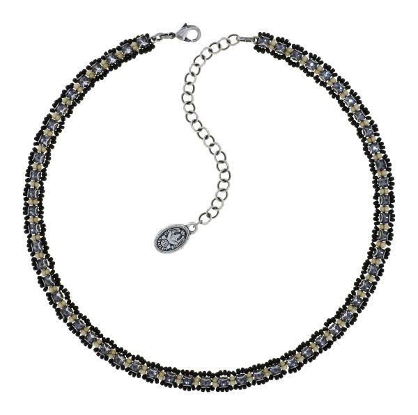 Festival de Luxe Halskette in schwarz/weiß