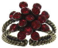 Konplott Magic Fireball 16 Stein Ring in red velvet - MINI 5450543664583