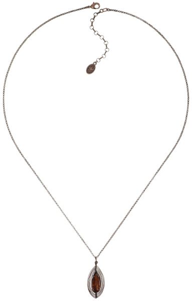 Amazonia lange Halskette mit Anhänger in braun, Größe M