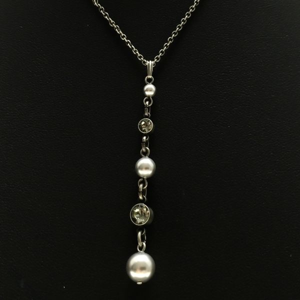 Pearl Shadow black diamond Halskette in Y-Form