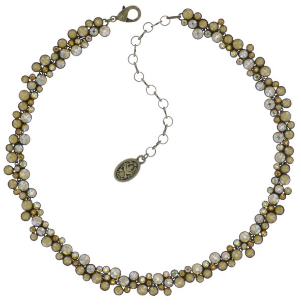 Inside Out steinbesetzte Halskette in gelb - Gebraucht wie neu
