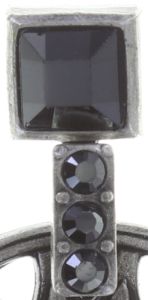 Vorschau: Konplott Rosone Ohrring hängend Größe S in schwarz 5450543654454