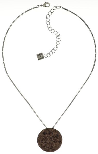 Studio 54 Halskette mit Anhänger groß in braun