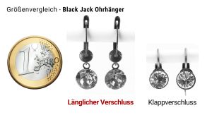 Vorschau: Konplott Black Jack Ohrhänger mit längl. Verschluss in dark indigo, dunkelblau - Brisur 5450527641371