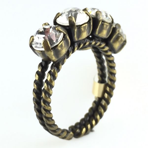 Colour Snake Ring in Crystal