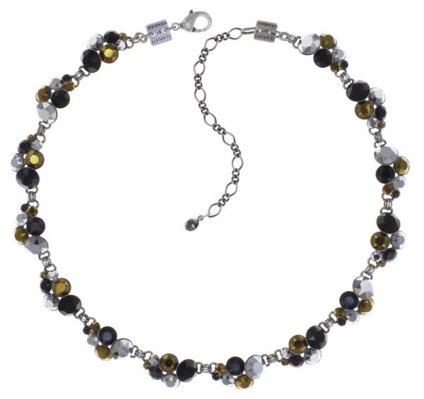 Petit Glamour Halskette Meteor in schwarz/braun