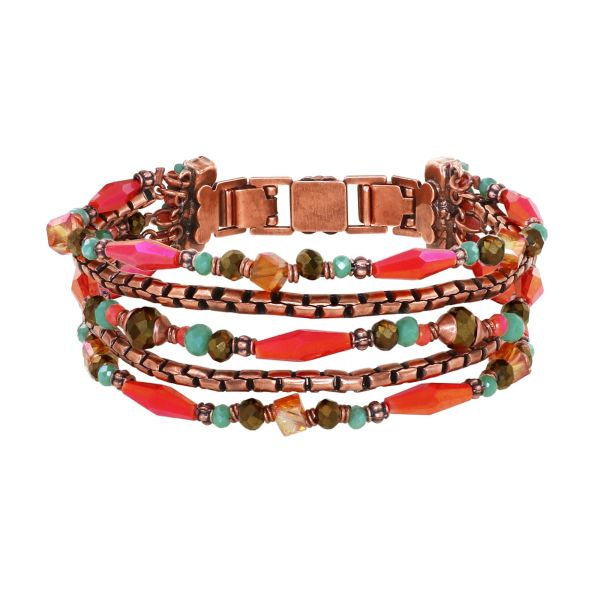 Indian Summer - Armband Orange - Kupfer