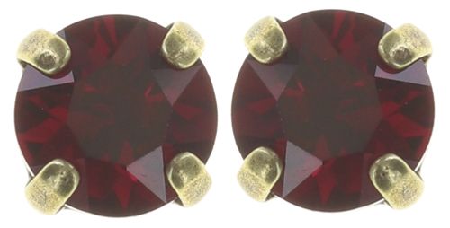 Black Jack Ohrstecker in rot, red ruby