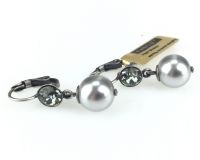 Vorschau: Konplott Pearl Shadow black diamond Perlen Ohrhänger mit Klappverschluss 5450527598859
