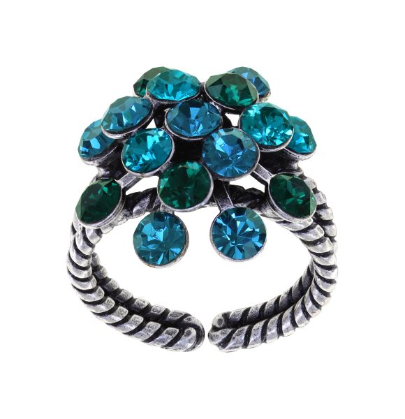 Magic Fireball Ring Emerald Blue in Classic Size
